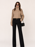 Women's Light Brown Cotton Jacket – Elegant Commuter Long Sleeve Outerwear