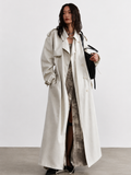 Unisex Long Double-Breasted Trench Coat