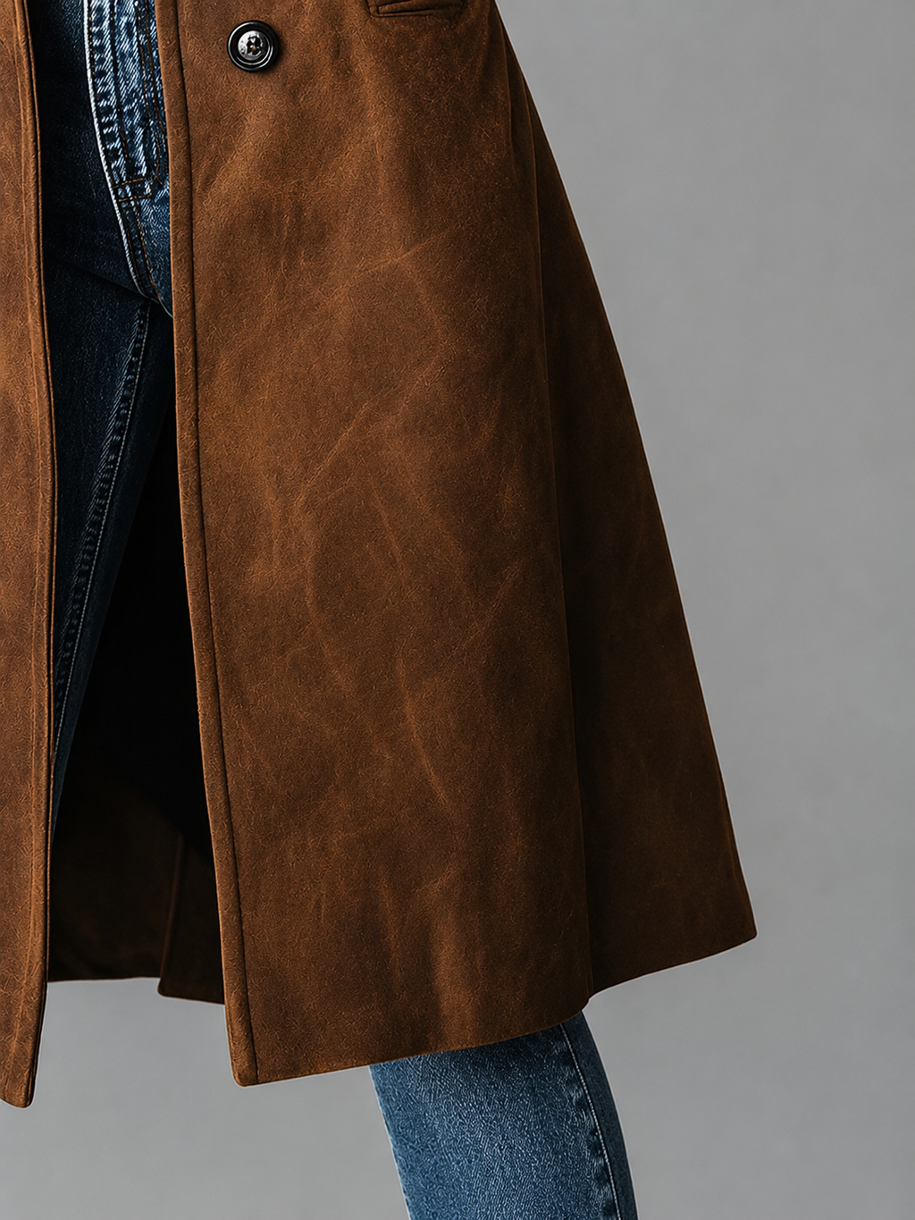 Women's Dark Brown Long Trench Coat – Elegant British Style Windbreaker