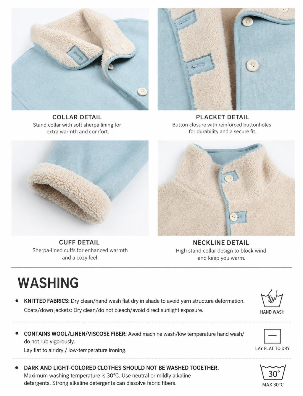 Sea Salt Cream Cup A Heavyweight Dual Wear Designshearling Suede Windproof Coat